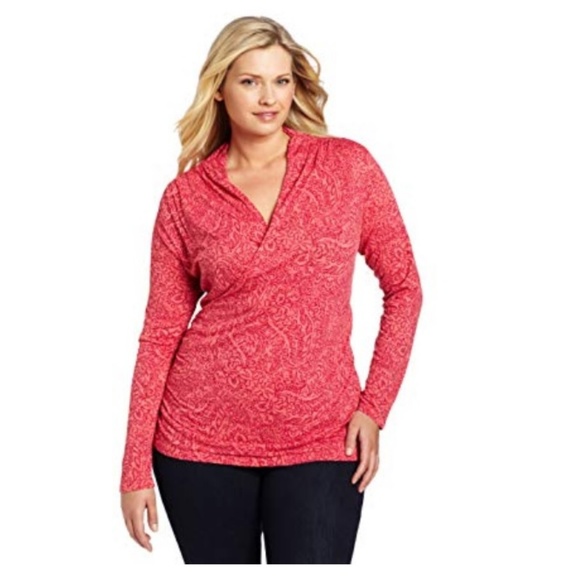 Lucky Brand Tops - LUCKY BRAND Plus Size Faux Wrap Top 3X Paisley